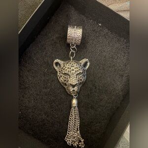 Silver Panther Pendant Necklace